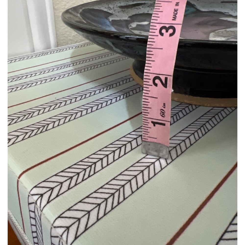 Potters Brown Signed Art Studio Pottery Multicolor Coin bowl Trinket Dish - Picture 6 of 7